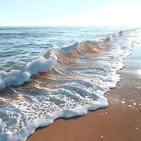 waves on beach
